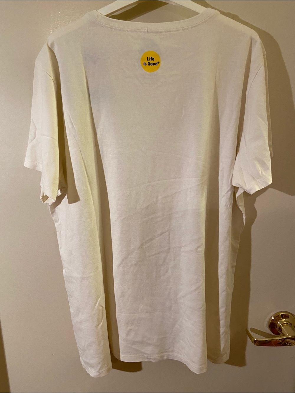 Life Is Good Cream Tee with Black Logo - Picture 5 of 5